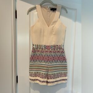 Adelyn Rae Cream Textured Dress